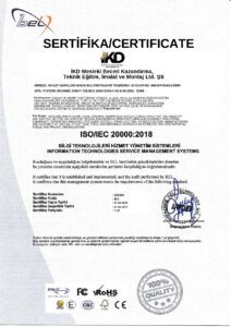 ISO-lEC 20000.2018 – BİLGİ TEKNOLOJİLERİ HİZMET YÖNETİM SİSTEMLERİ (INFORMATION TECHNOLOGIES SERVICE MANAGEMENT SYSTEMS)